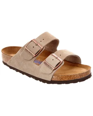 Birkenstock Damen Arizona Sandale mit weichem Fußbett aus Wildleder, Größe 39