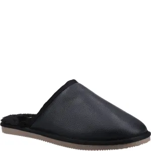 Schwarze Coady Lederschlappen