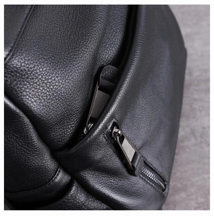 Black Leather School Backpacks Womens Cute College Backpack Purse Black Leather Travel Rucksack for Ladies