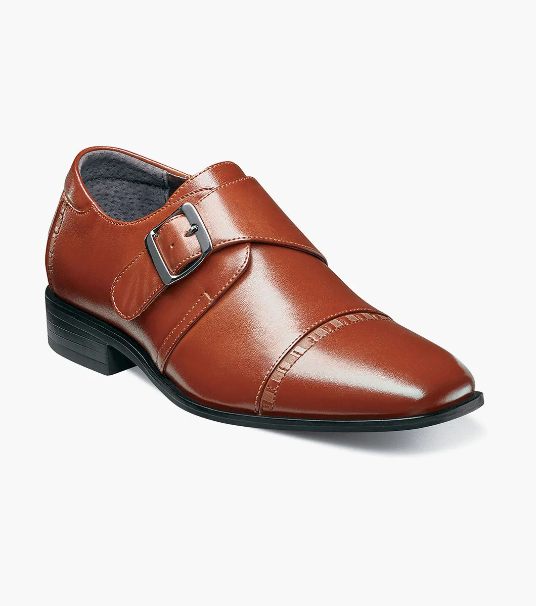Jungen MACMILLIAN  Monkstrap-Schuhe mit Kappenkappe - Cognac
