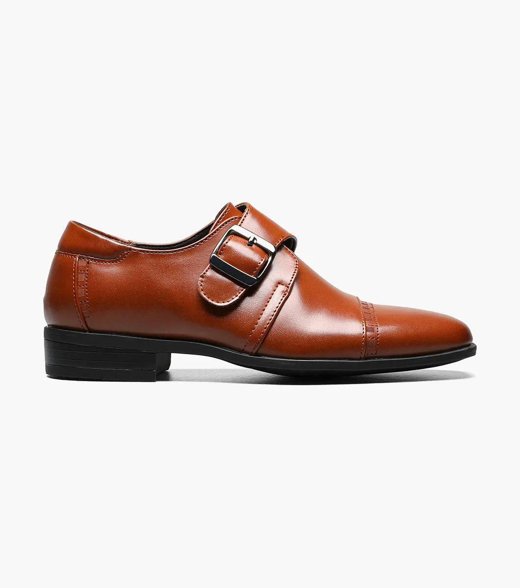 Jungen MACMILLIAN  Monkstrap-Schuhe mit Kappenkappe - Cognac