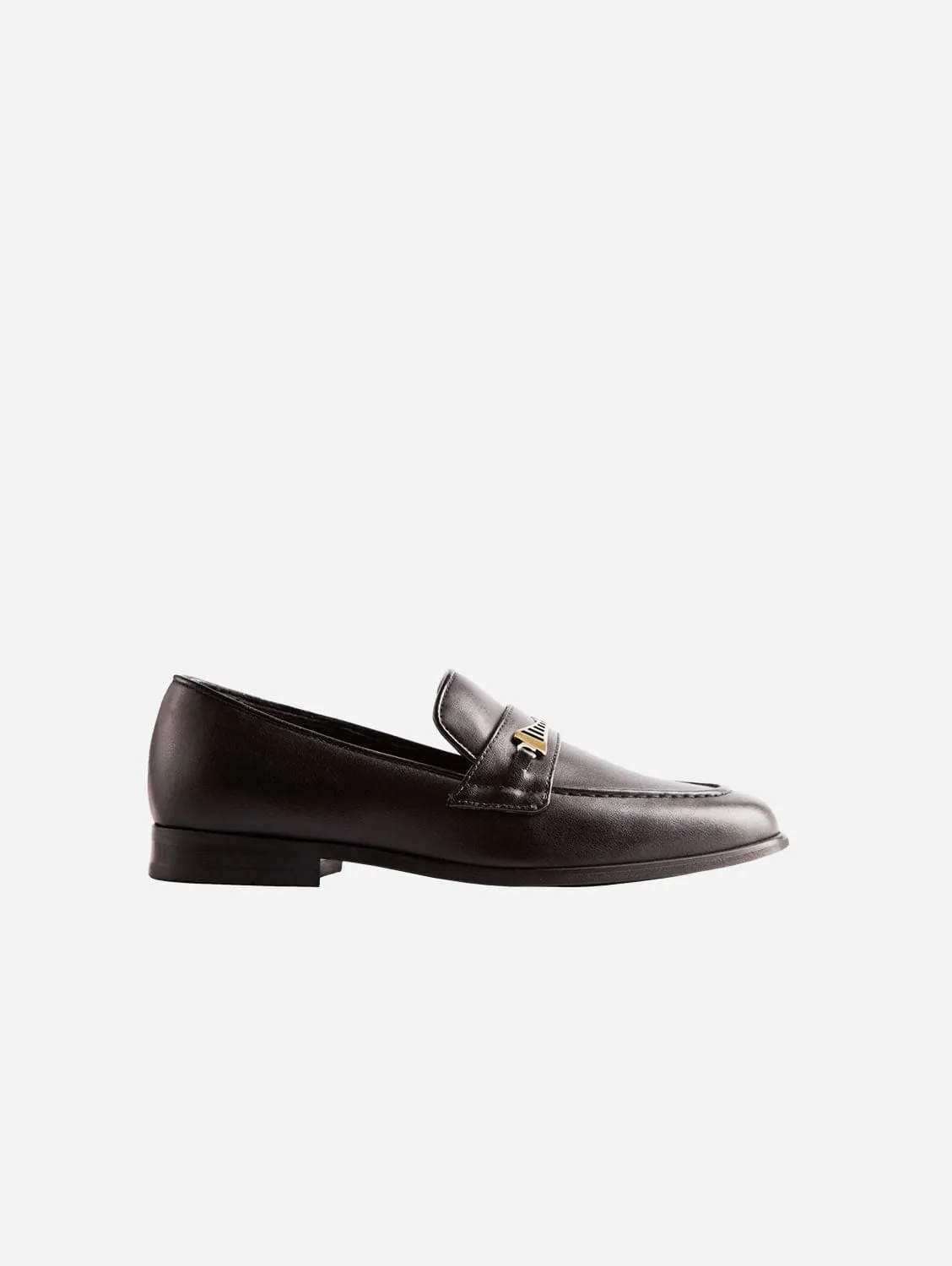 Bridge-Bit Kaktusleder Veganer Loafer | Schwarz