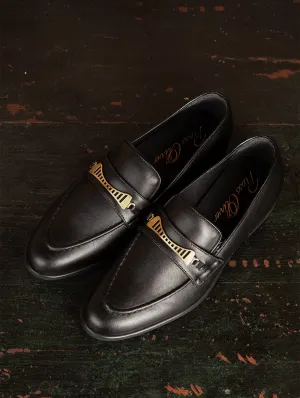 Bridge-Bit Kaktusleder Veganer Loafer | Schwarz