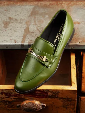Bridge-Bit Kaktusleder Veganer Loafer | Grün