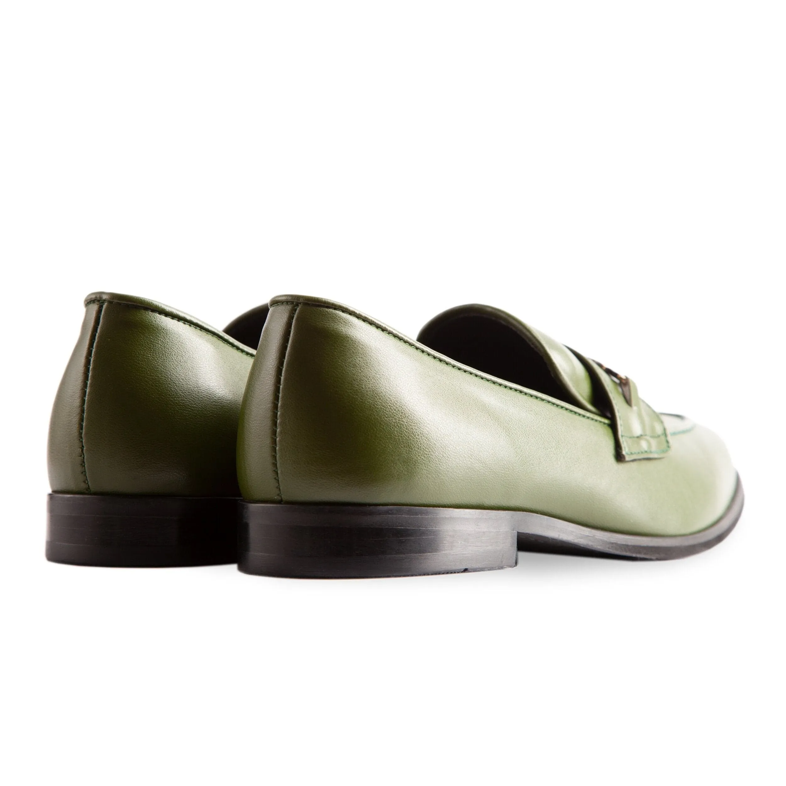 Bridge-Bit Kaktusleder Veganer Loafer | Grün