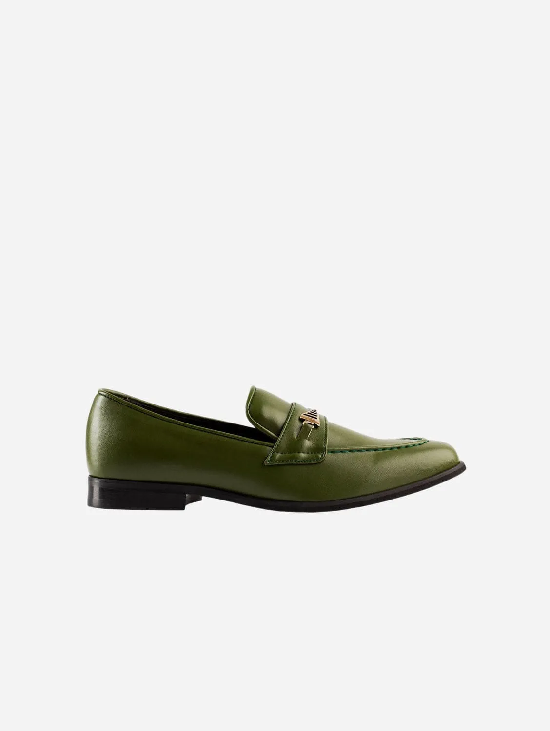 Bridge-Bit Kaktusleder Veganer Loafer | Grün