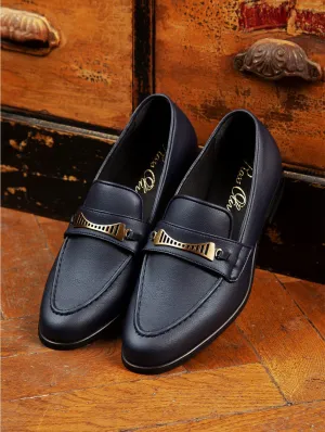 Bridge-Bit Kaktusleder Veganer Loafer | Marineblau