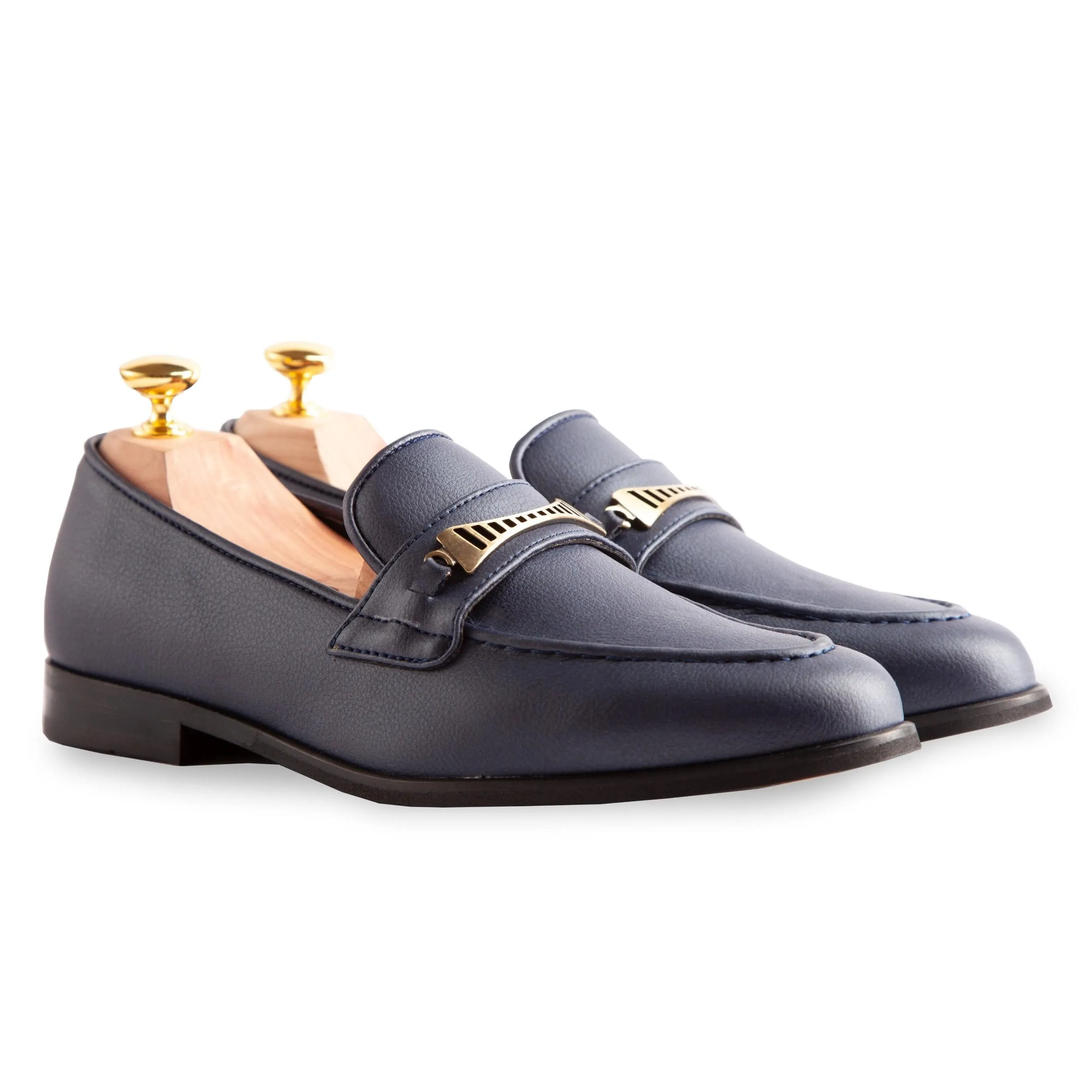 Bridge-Bit Kaktusleder Veganer Loafer | Marineblau
