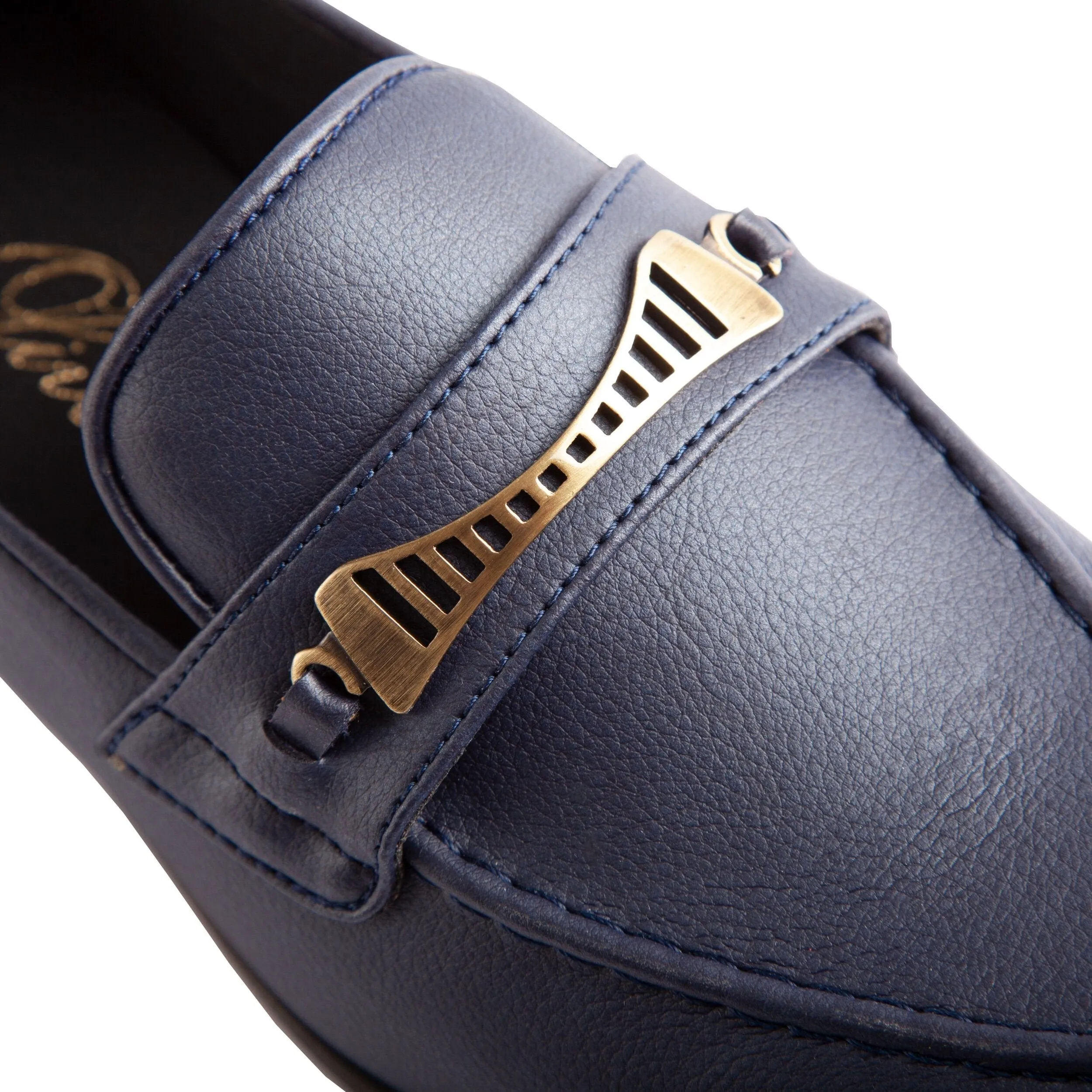 Bridge-Bit Kaktusleder Veganer Loafer | Marineblau