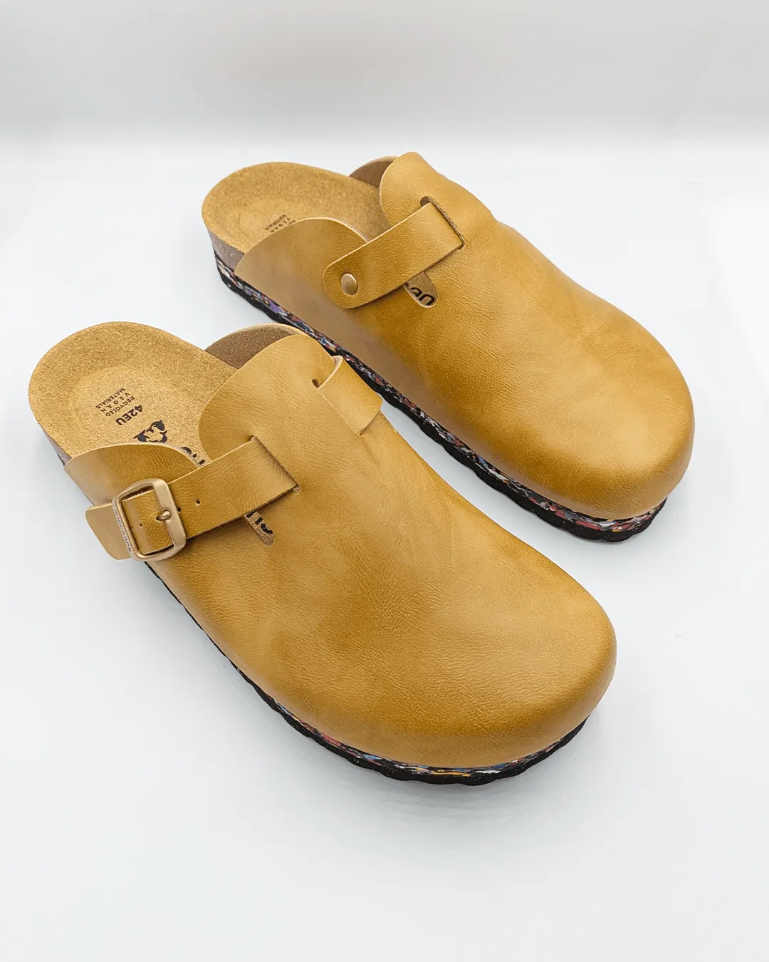 Brussels Unisex Vegan-Leder Clogs | Braun