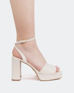 Caicos, Off White Leder/Cuir Blanc Cassé