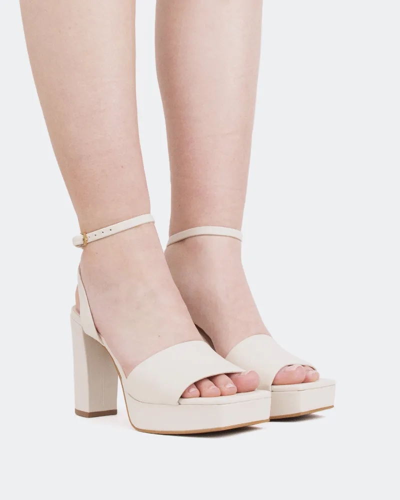 Caicos, Off White Leder/Cuir Blanc Cassé