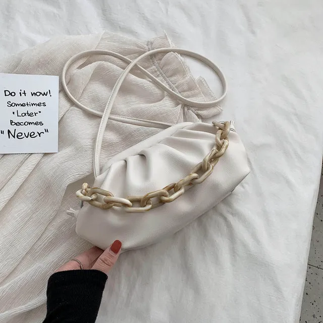 Süßigkeitenfarbene PU-Leder Schulter-Umhängetasche für Damen 2020 Kleine Crossbody-Tasche Reisekette Handtaschen und Geldbörsen Fashion Nova Taschen