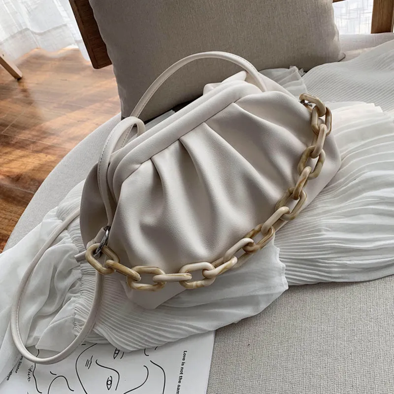 Süßigkeitenfarbene PU-Leder Schulter-Umhängetasche für Damen 2020 Kleine Crossbody-Tasche Reisekette Handtaschen und Geldbörsen Fashion Nova Taschen