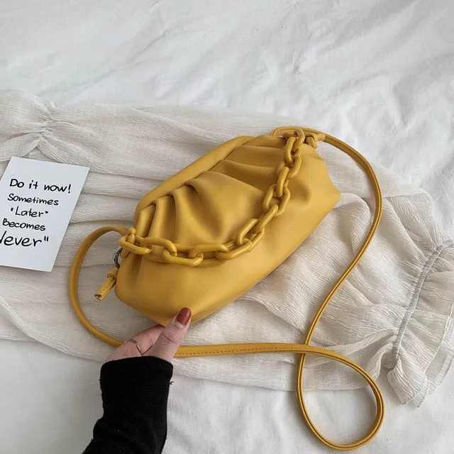 Süßigkeitenfarbene PU-Leder Schulter-Umhängetasche für Damen 2020 Kleine Crossbody-Tasche Reisekette Handtaschen und Geldbörsen Fashion Nova Taschen