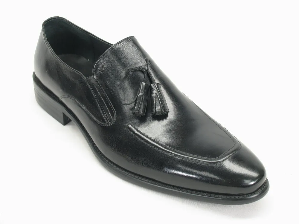 Carrucci KS099-714 Loafer mit Lederquasten - Schwarz