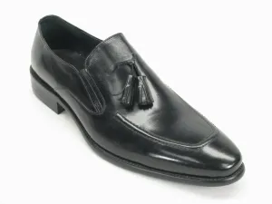Carrucci KS099-714 Loafer mit Lederquasten - Schwarz