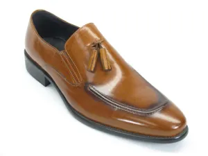 Carrucci KS099-714 Loafer mit Lederquasten - Kognak
