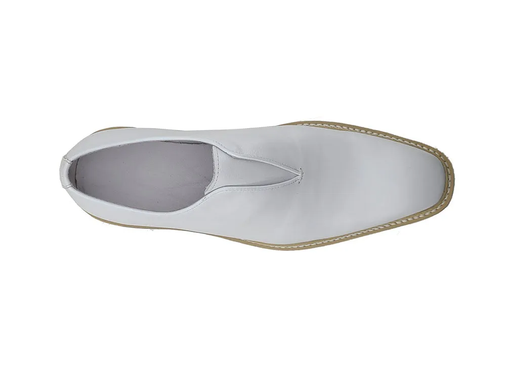 Carrucci KS550-08 Schlupfschuh mit kontrastfarbener Sohle - Weiß