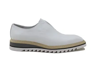 Carrucci KS550-08 Schlupfschuh mit kontrastfarbener Sohle - Weiß