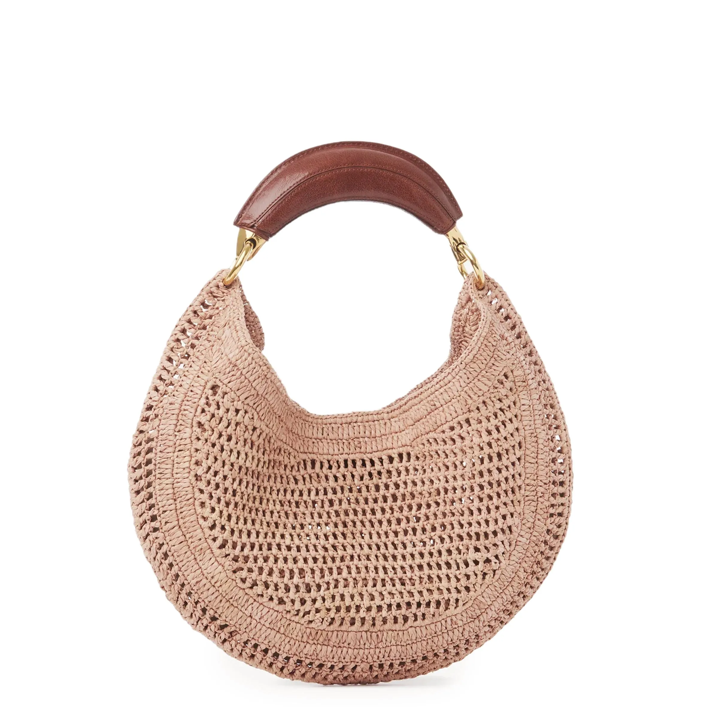 Chloé Tasche Banana Raffia Hobo, Beige