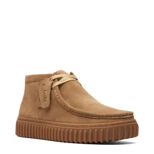 Clarks Herren Torhill Hi Suede Moc Toe Schnürstiefel in Sand