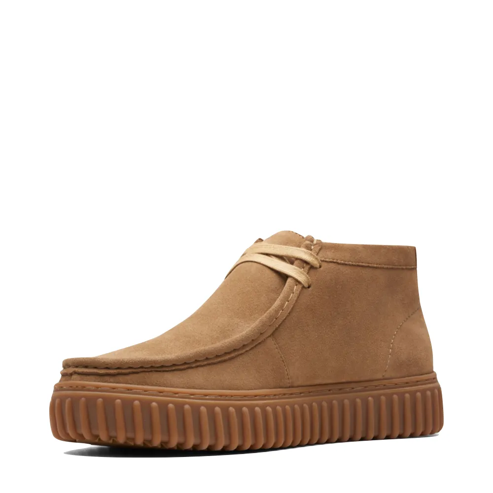 Clarks Herren Torhill Hi Suede Moc Toe Schnürstiefel in Sand