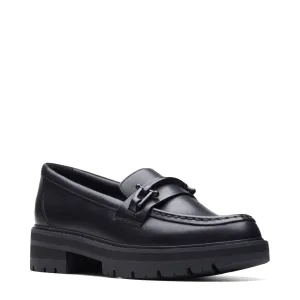 Clarks Damen Orianna Bit Leder-Loafer in Schwarz