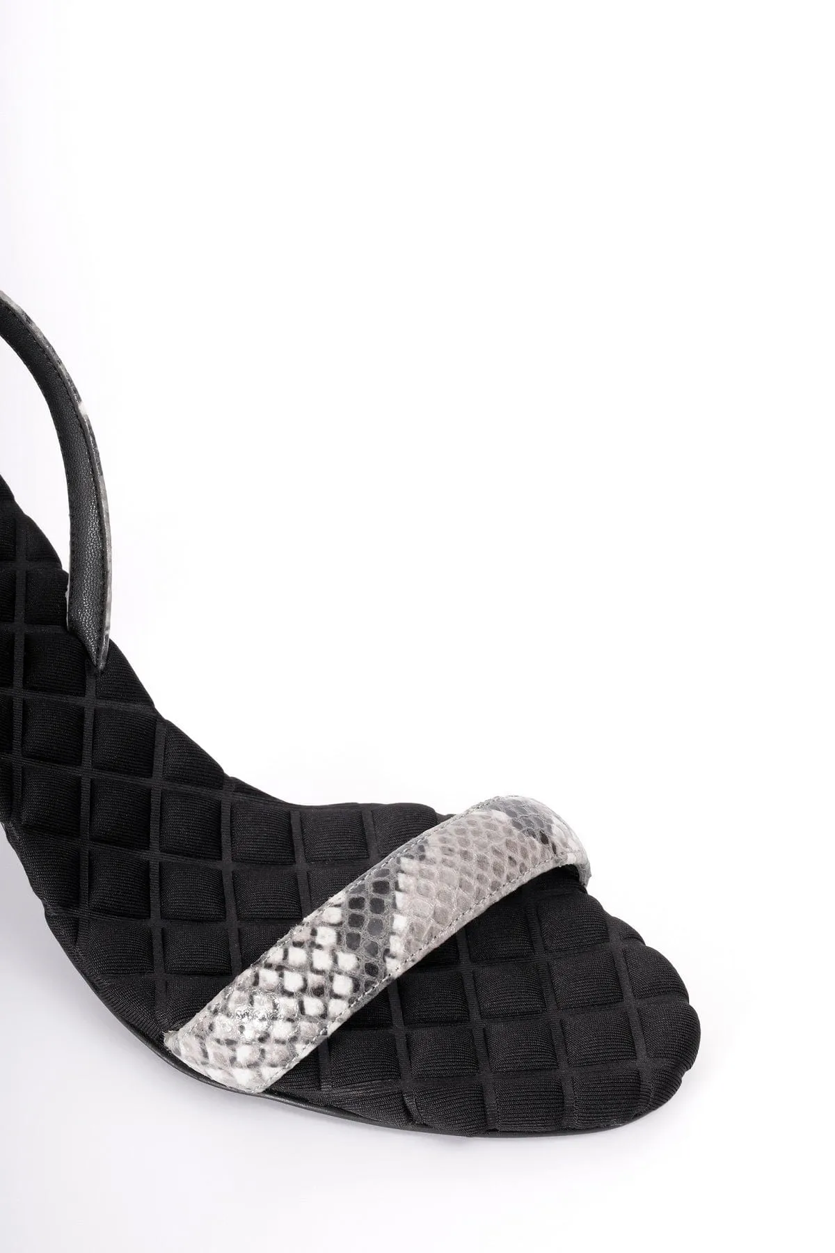 Claudia Vegan Baumwoll-Slingback-Sandalen mit hohem Absatz | Python