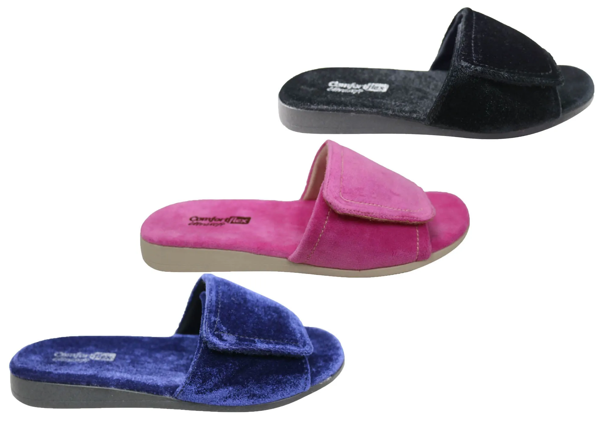 Comfortflex Relax Relaxo Damen Pantoffeln mit offener Spitze, hergestellt in Brasilien, Comfortflex Schuhe