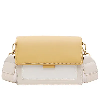 Kontrastfarbene Leder-Crossbody-Taschen für Damen 2020 Reisehandtasche Mode Einfache Schulter-Messenger-Tasche Damen Crossbody-Tasche Fashion Nova Taschen