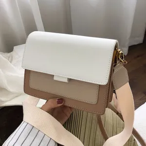 Kontrastfarbene Leder-Crossbody-Taschen für Damen 2020 Reisehandtasche Mode Einfache Schulter-Messenger-Tasche Damen Crossbody-Tasche Fashion Nova Taschen