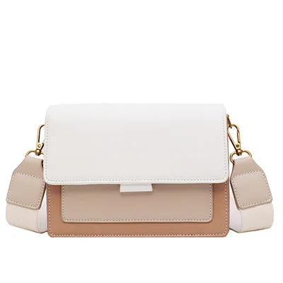 Kontrastfarbene Leder-Crossbody-Taschen für Damen 2020 Reisehandtasche Mode Einfache Schulter-Messenger-Tasche Damen Crossbody-Tasche Fashion Nova Taschen