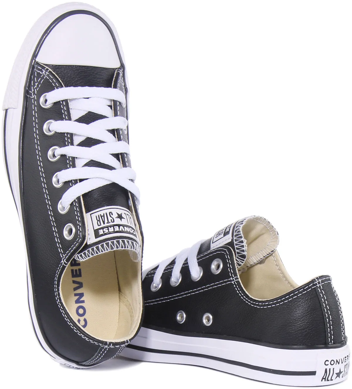 Converse All Star 132174C in schwarzen Lederschuhen Converse