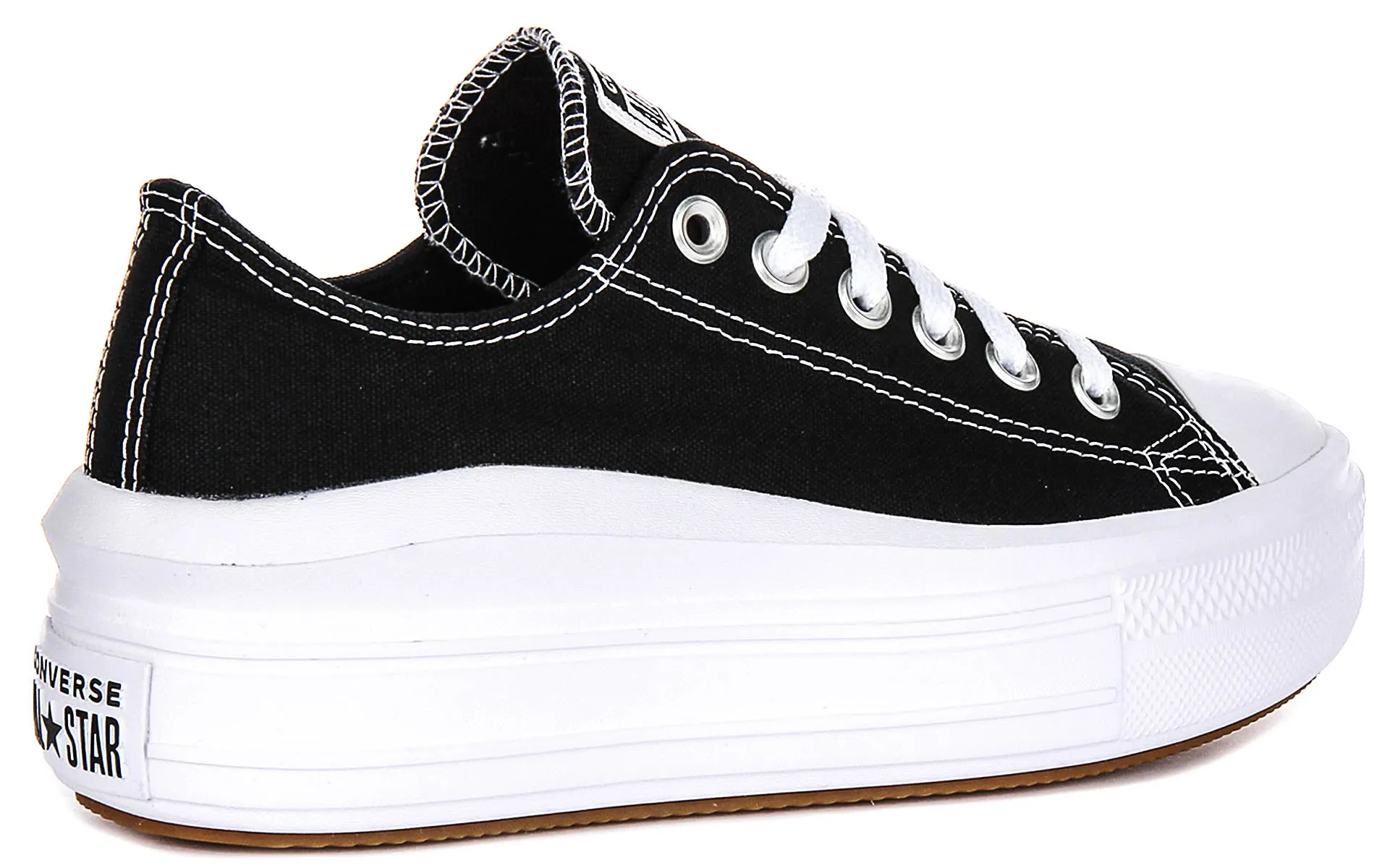 Converse All Star Move 570256C In Schwarz Weiß Plateau-Schuhe Converse