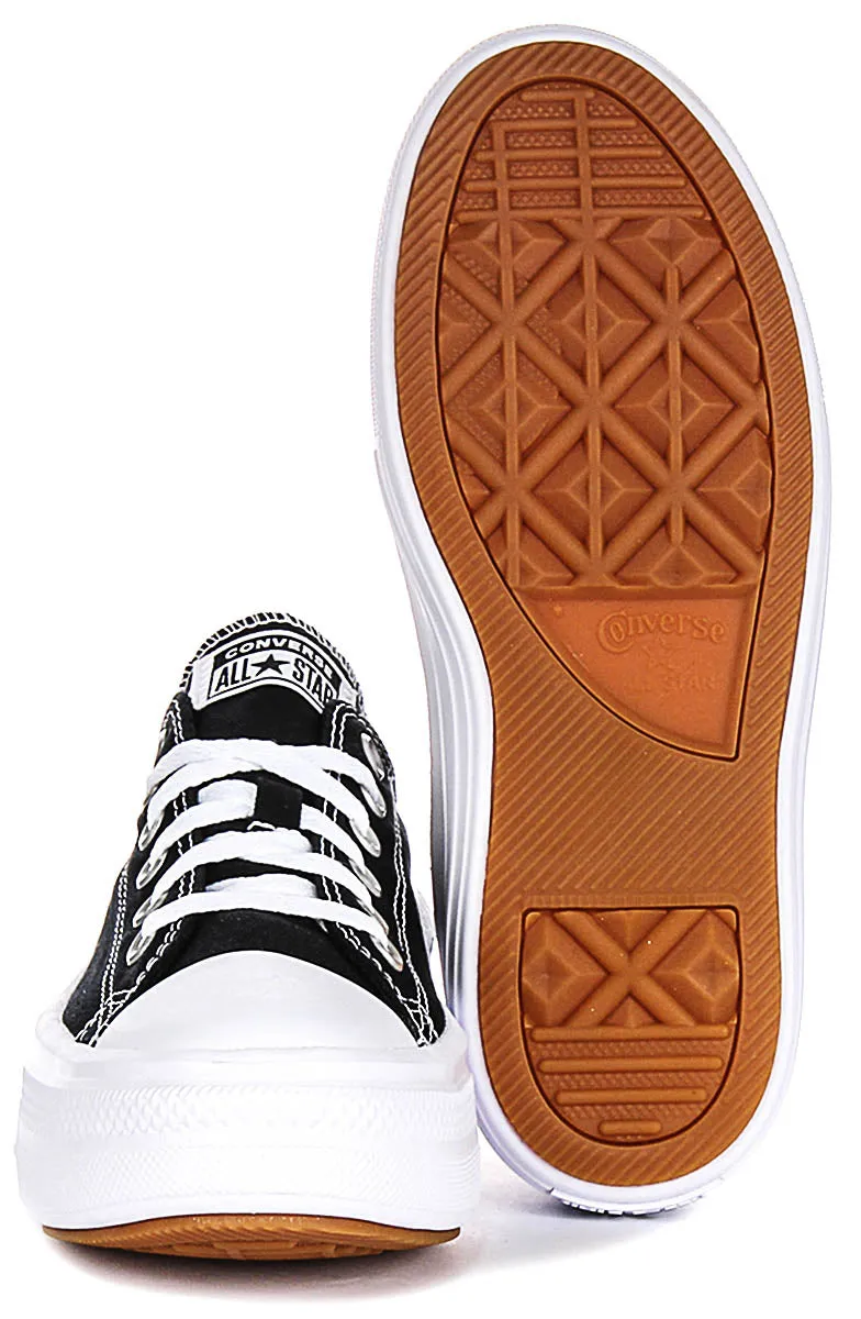 Converse All Star Move 570256C In Schwarz Weiß Plateau-Schuhe Converse