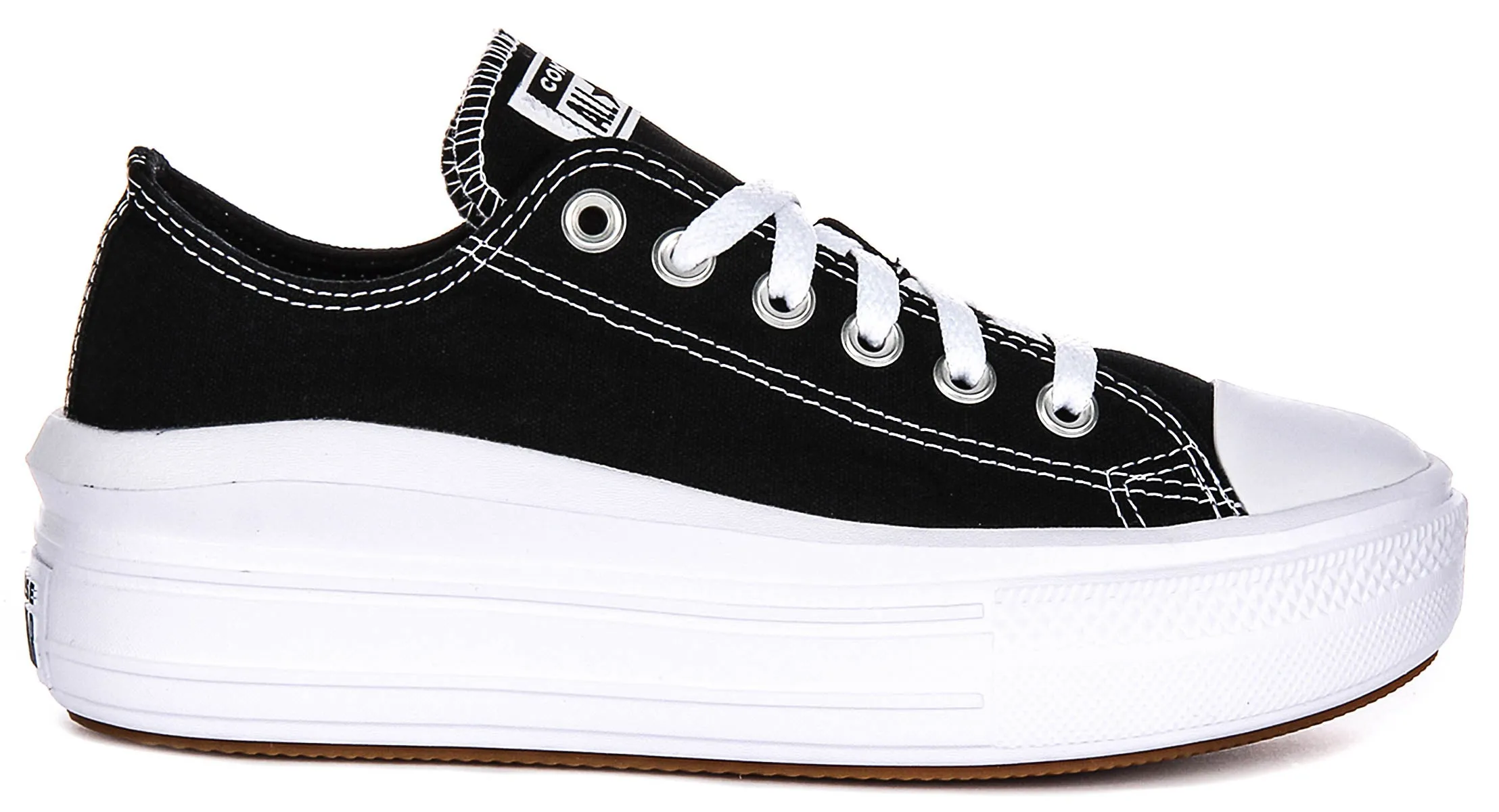 Converse All Star Move 570256C In Schwarz Weiß Plateau-Schuhe Converse