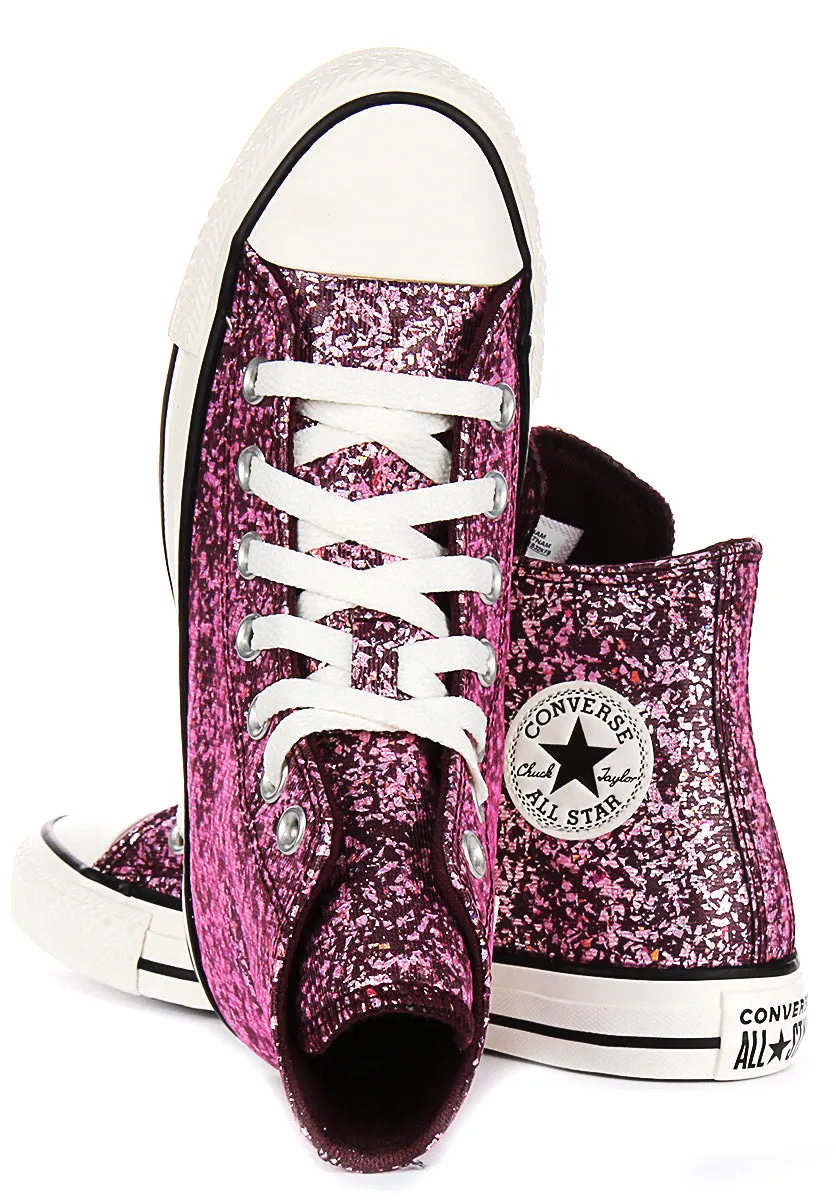 Converse Chuck Taylor A11137C Schuhe mit Magenta Glitzereffekt Converse