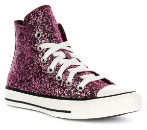 Converse Chuck Taylor A11137C Schuhe mit Magenta Glitzereffekt Converse