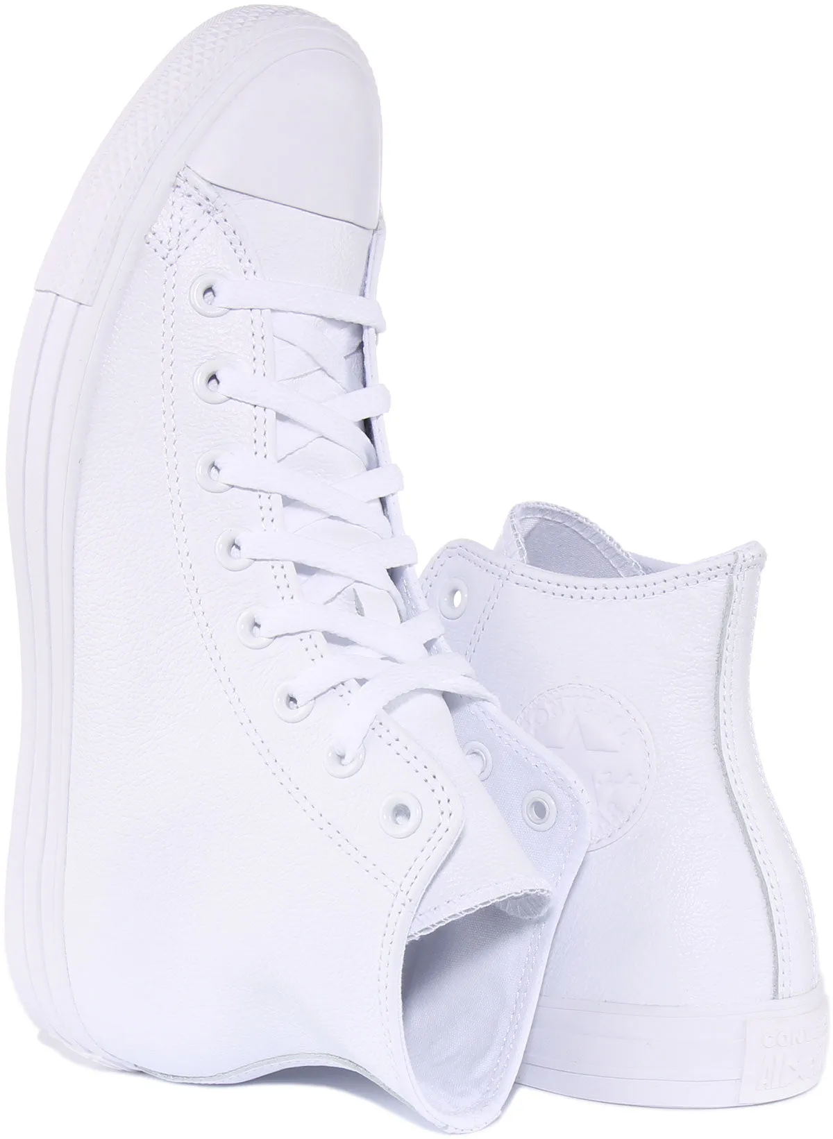 Converse Chuck Taylor All Star 1T406 in weißen Lederschuhen Converse