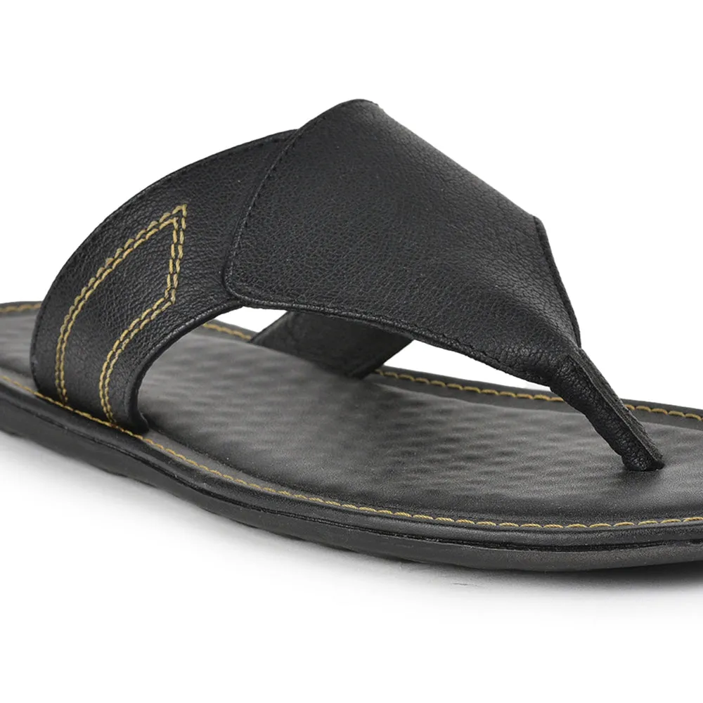 Bequeme Schwarze Hausschuhe Für Männer AVN-15 Von Liberty