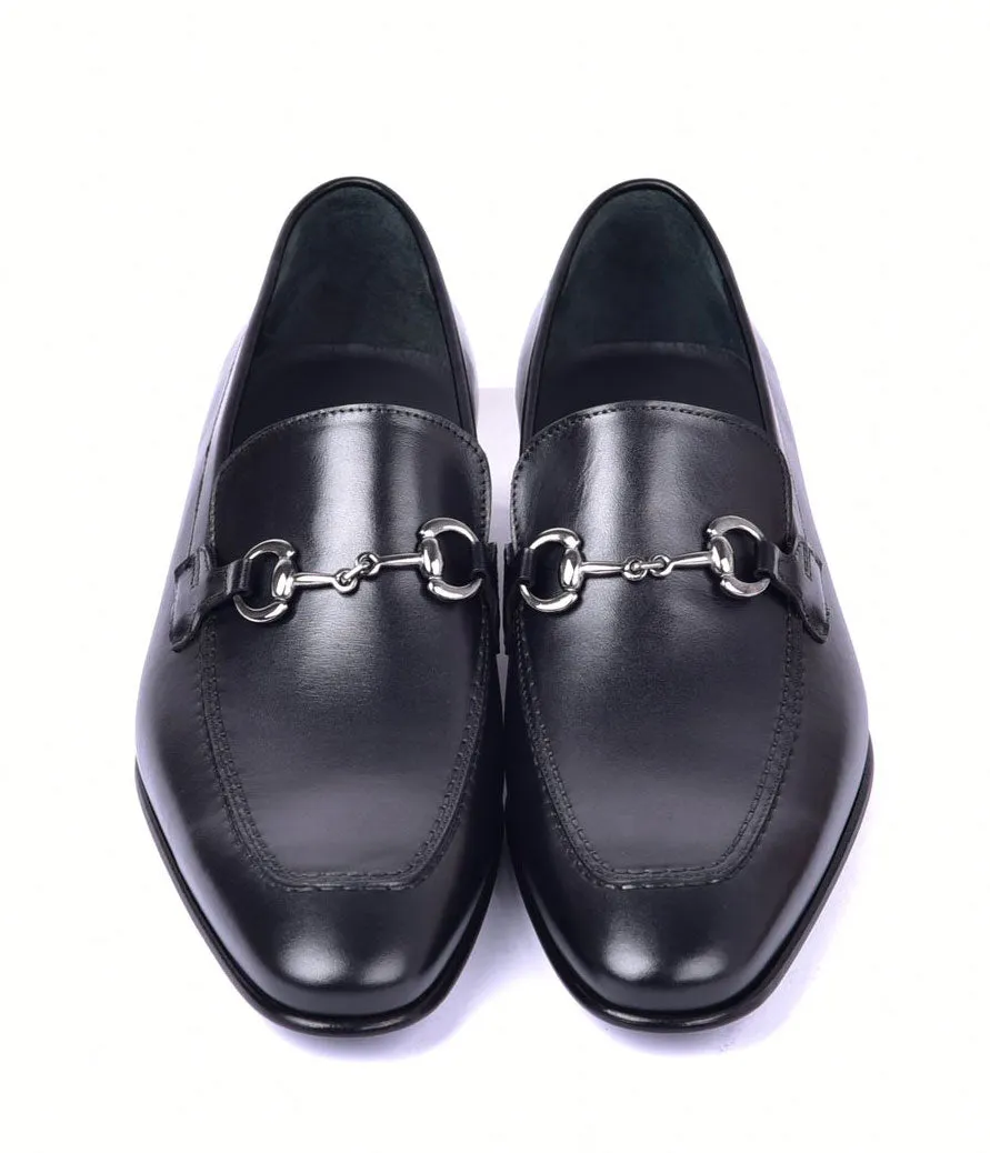 Corrente 4428 Leder-Slip-On-Loafer Schuhe - Schwarz