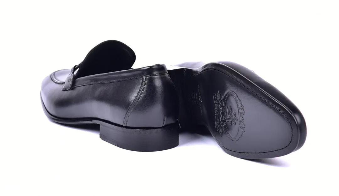 Corrente 4428 Leder-Slip-On-Loafer Schuhe - Schwarz