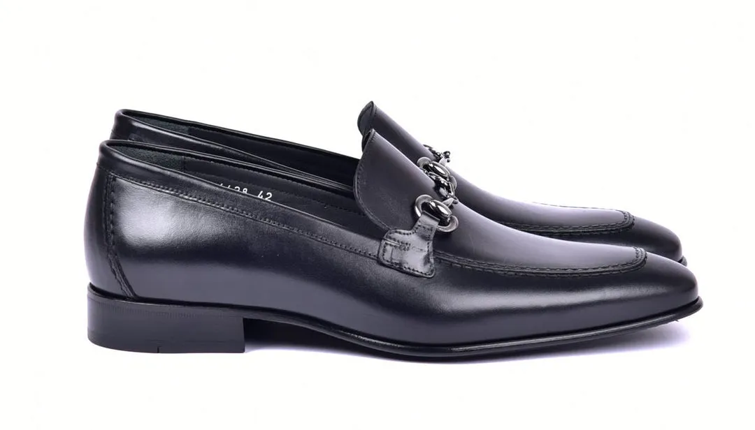 Corrente 4428 Leder-Slip-On-Loafer Schuhe - Schwarz