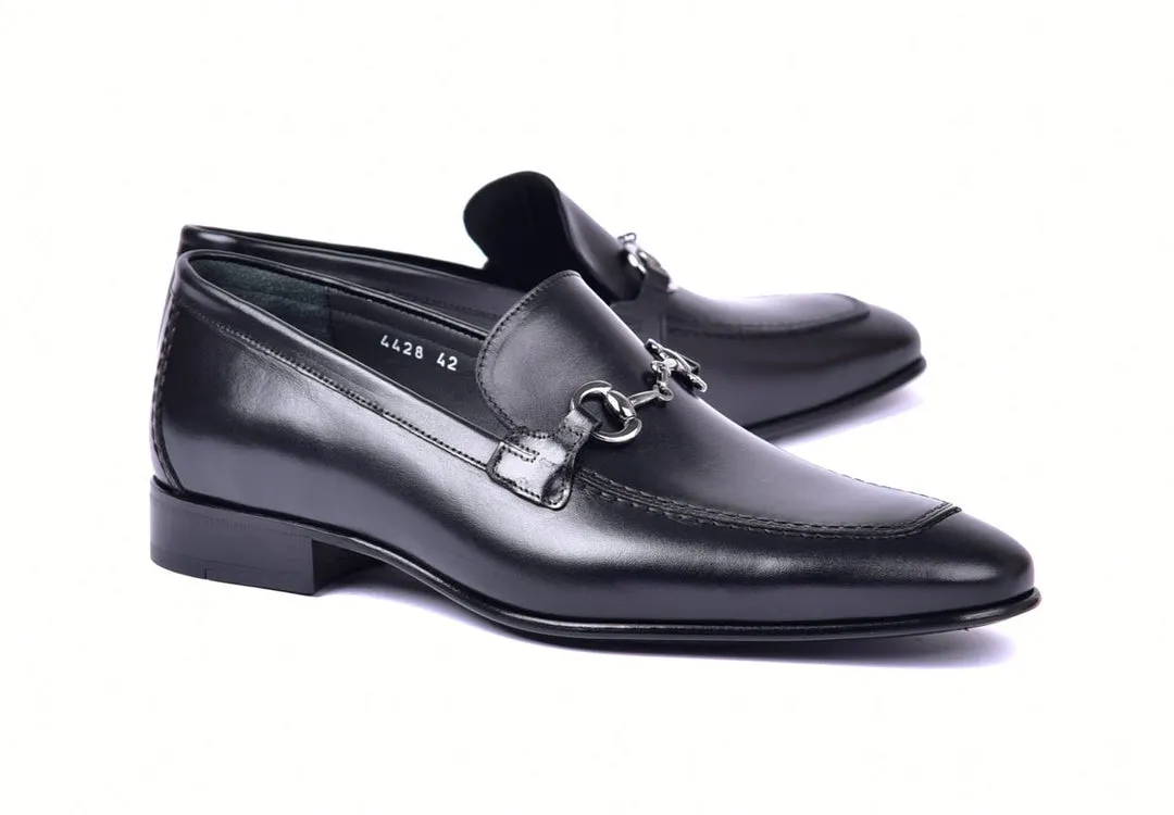 Corrente 4428 Leder-Slip-On-Loafer Schuhe - Schwarz