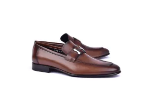 Corrente 5760 H Schnallen-Loafer Schuhe - Cognac