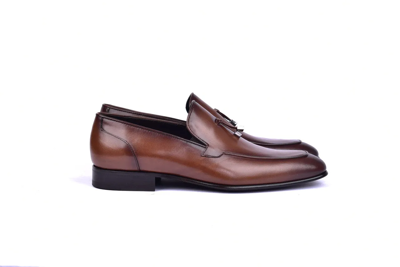 Corrente 5760 H Schnallen-Loafer Schuhe - Cognac