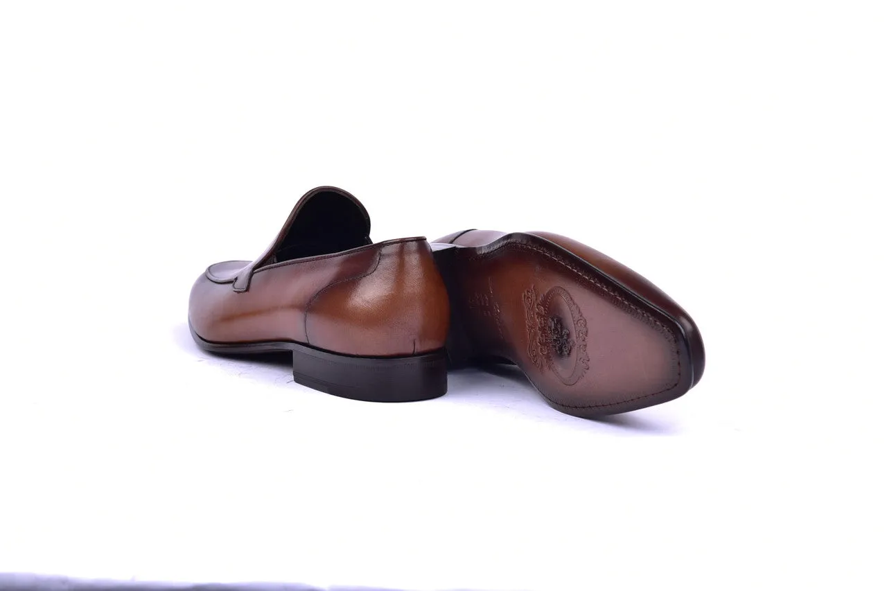Corrente 5760 H Schnallen-Loafer Schuhe - Cognac