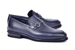 Corrente 5844 Geschmeidiger Hirschleder-Loafer ohne Schnürung - Marineblau