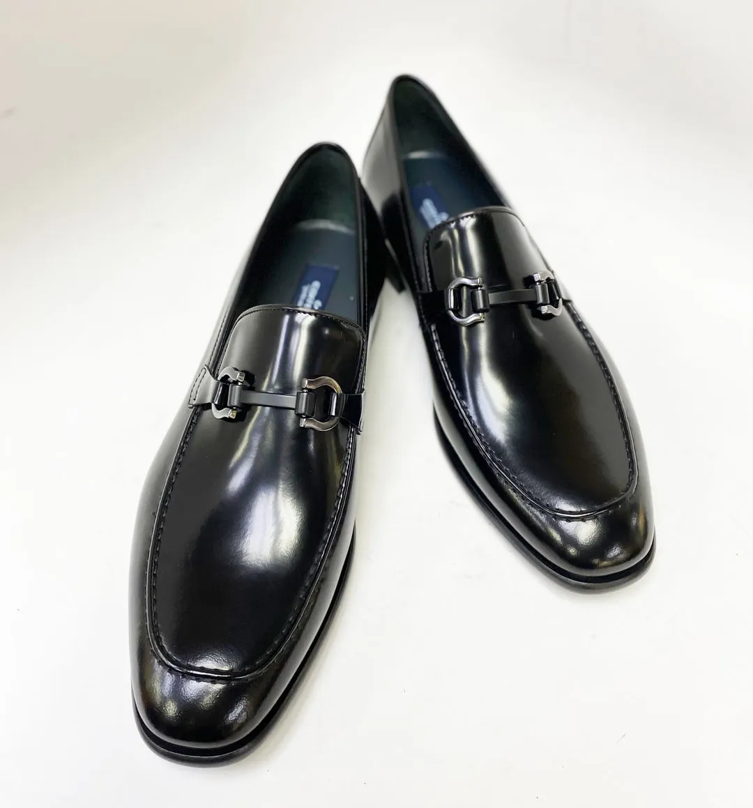 Corrente 6415 Schlupf-Loafer aus Kalbsleder - Schwarz